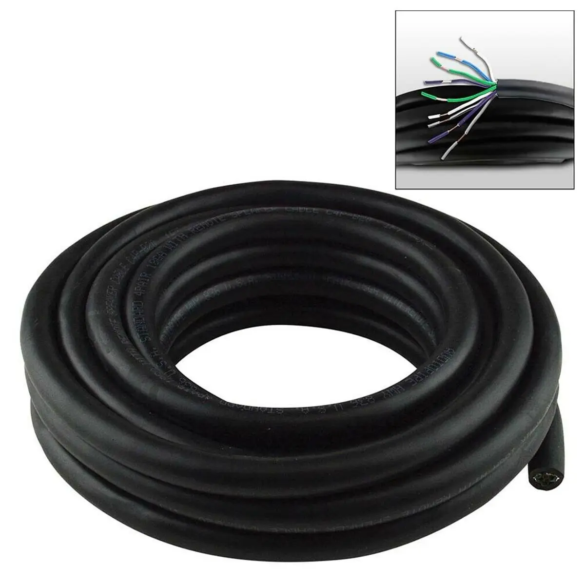 212 MAIN Audiopipe 9-Conductor 18-Gauge Speaker Wire Set - 20 ft Speed Cable with Remote Wire, Home Audio Gadget, Audio System Accessory