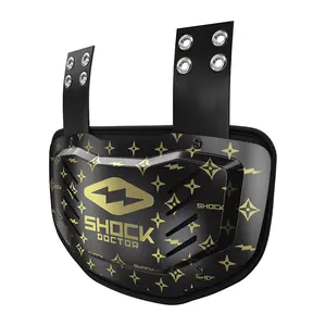 Shock Doctor Showtime Black/Gold Lux Back Plate for Football - Exclusive Design for Performance Protection & Pride