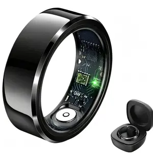 2026 Compact Smart Ring Fitness Tracker, IP68/5ATM Waterproof Wearable Device with Blood Pressure, Heart Rate & Sleep Monitoring, Multi-Sport Mode Wellness Ring for Women, Remote Functionality