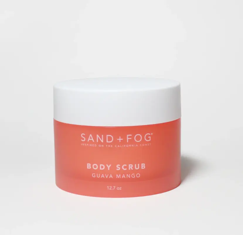 Sand + Fog Body Scrub 12.7 oz | Exfoliating Sugar Scrub | Guava Mango, Vanilla Musk, Watermelon Sugar & Velvet Blossom