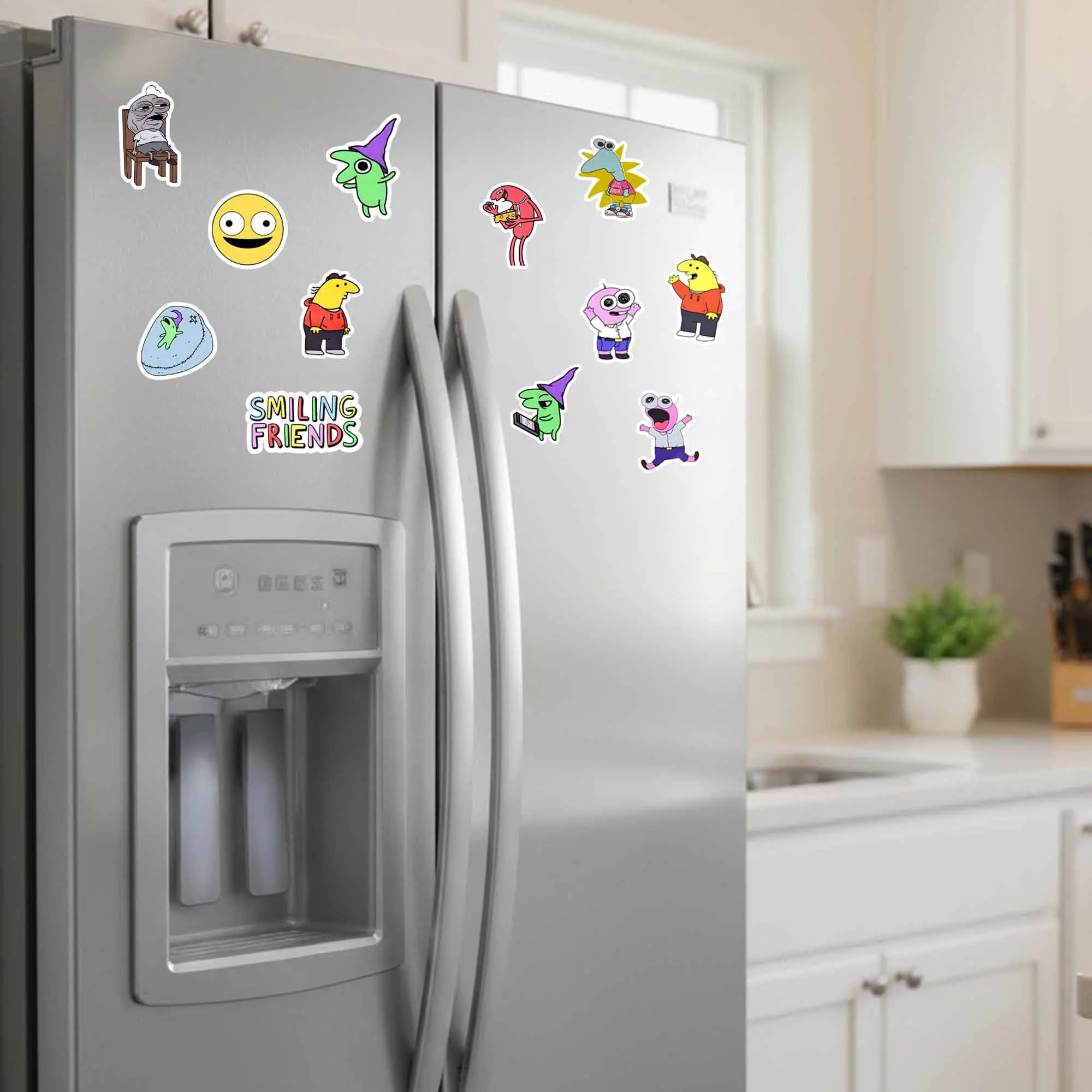 Smile Friend Cartoon Funny Meme Adult Cartoon Combo Stickers, Laptop Decor, Office Desk Decorate, Tumbler Decor Stickers, Holiday Gift