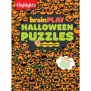 USED-Brainplay Halloween Puzzles: A Challenging Halloween Activity Book for Kids Ages 7 and Up with Over 200 Puzzles, Logic Games, Mazes and Hidden Picture (Paperback)