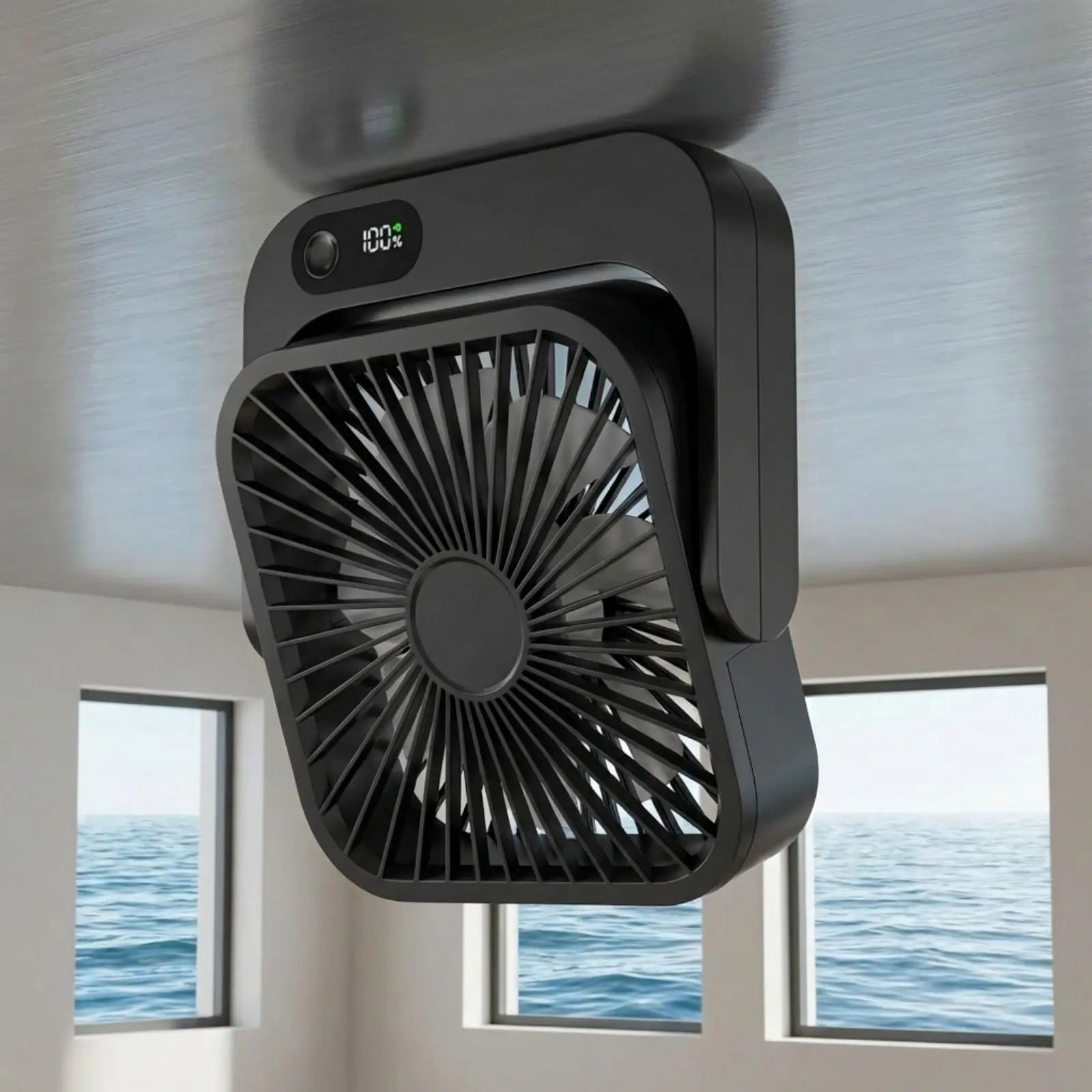 Cruise Ship Approved Magnetic Rechargeable Fan - 4800mAh Battery, 5-Speed Adjustable, Silent Operation, 5-12 Hour Runtime, Compact Portable Personal Cooling Fan for Cabin, Travel, Desk Use, 2026 Cruise Essentials, Silent Operation Fan