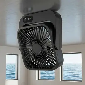 Cruise Ship Approved Magnetic Fan 4800mAh Rechargeable, 5-Speed Adjustable, Quiet Operation, 5-12 Hour Battery Life, Portable Personal Cooling Fan for Cabin, Travel, Hotel, Office, Desk Use, Compact Design, Cruise Essentials 2026