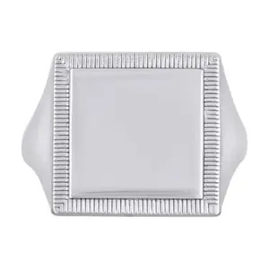 Gent's White Silver Square Ring Length 15