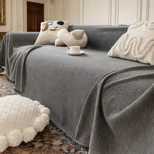 Modern Simple Classic Sofa Cover, Soft Skin-Friendly Dustproof Anti-Slip Pet Friendly, Easy Washable, Indoor Outdoor Use