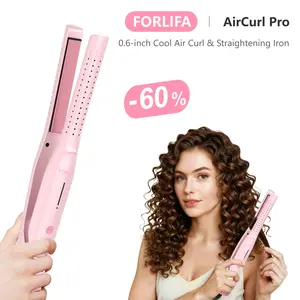 FORLIFA-AirCurl Pro:0.6-inch Cool Air Curl & Straightening Iron 3-in-1 Tool with 360° Swivel Cord 5 Temperature Settings, WeeklyDeals,TikTokShopSpringGlowUp