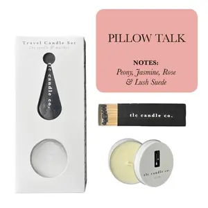Travel Candle with Matches - Pillow Talk