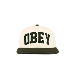 Obey Collegiate 6 Panel Strapback in Cedar Multi