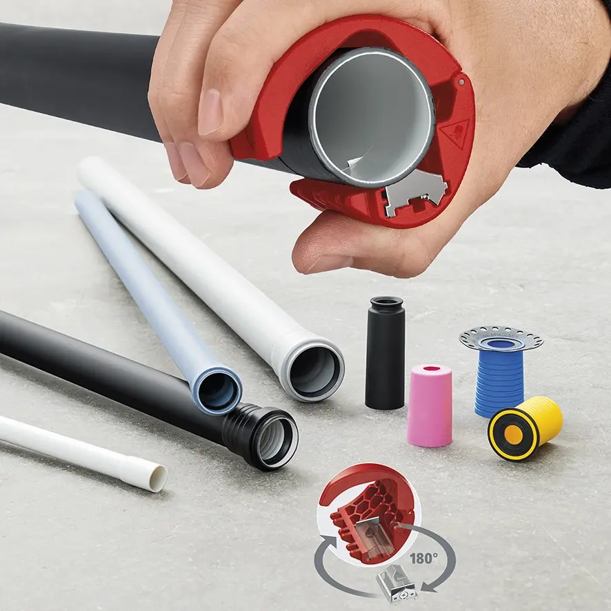 PVC pipe cutter Plastic cutting tool Cutter for plastic pipes and sealing sleeves 20 – 50 mm