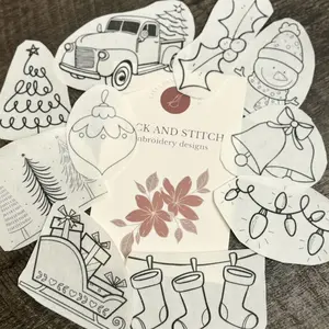 Stick and stitch Christmas DIY