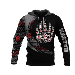 HD0012931 Symbol Bear Native American Pride 3D Hoodie