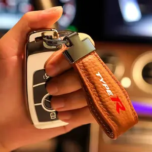 Premium Real Sheepskin Keychain, Minimalist Leather Key Charm, Car Keychain, Key Accessories, Fits Honda Type-R, Crv, Civic, Fit, Gk5, City, Accord, Odyssey