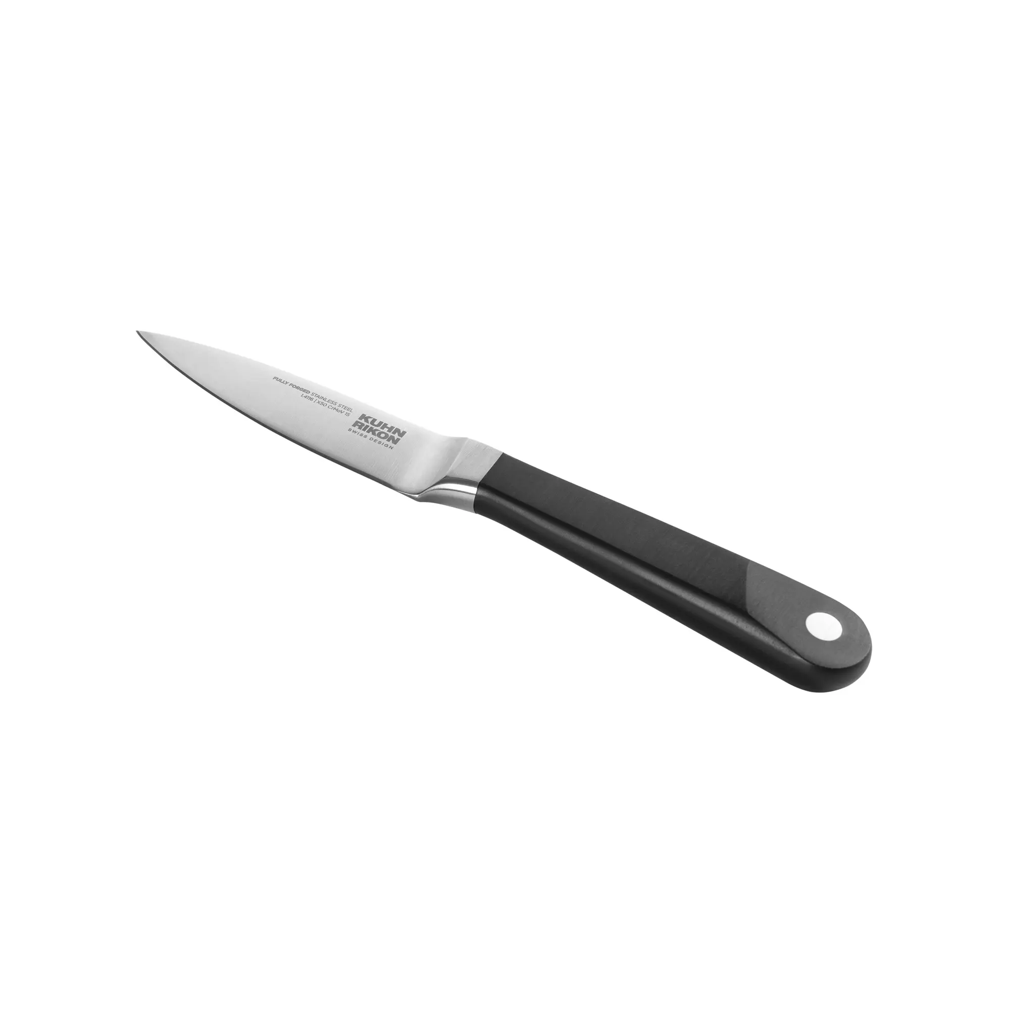 Kuhn Rikon CULINARY FORGED Paring Knife, 3.5 Inch Precision Forged Stainless Steel Blade, Full Tang Kitchen Knife, Made in Portugal