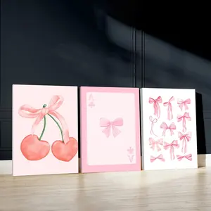 3pcs Romantic Wall Art, Watercolor floral design, Festive Poster, Chic Art Prints, Decorative Artwork, Home Decor, Modern Wall Paintings, Canvas Posters, Decor for Living Room, Bedroom, Housewarming Gift, With Frame