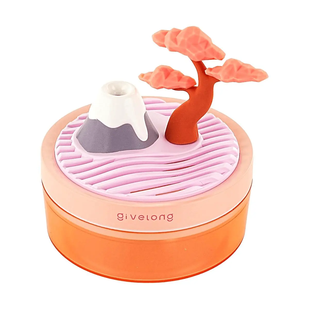 Golden Lion Pink Mini USB Humidifier for Home & Desk - Compact 12.5x12.5x14.3cm