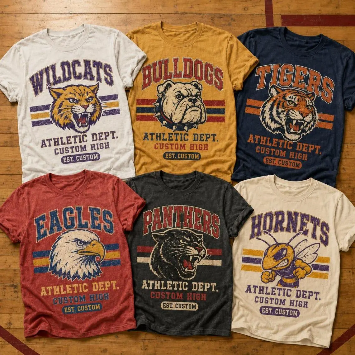 Custom team pride, Custom School Mascot Shirt, Personalized Team Mascot Tee, Athletic Department Shirt, Gameday Spirit Wear