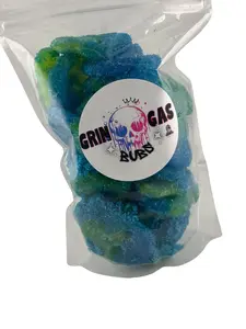 Blue limonada Bubs with blue raspberry ooze Candy Chew Sweet Soft Snack Fruit Pastel Chewy