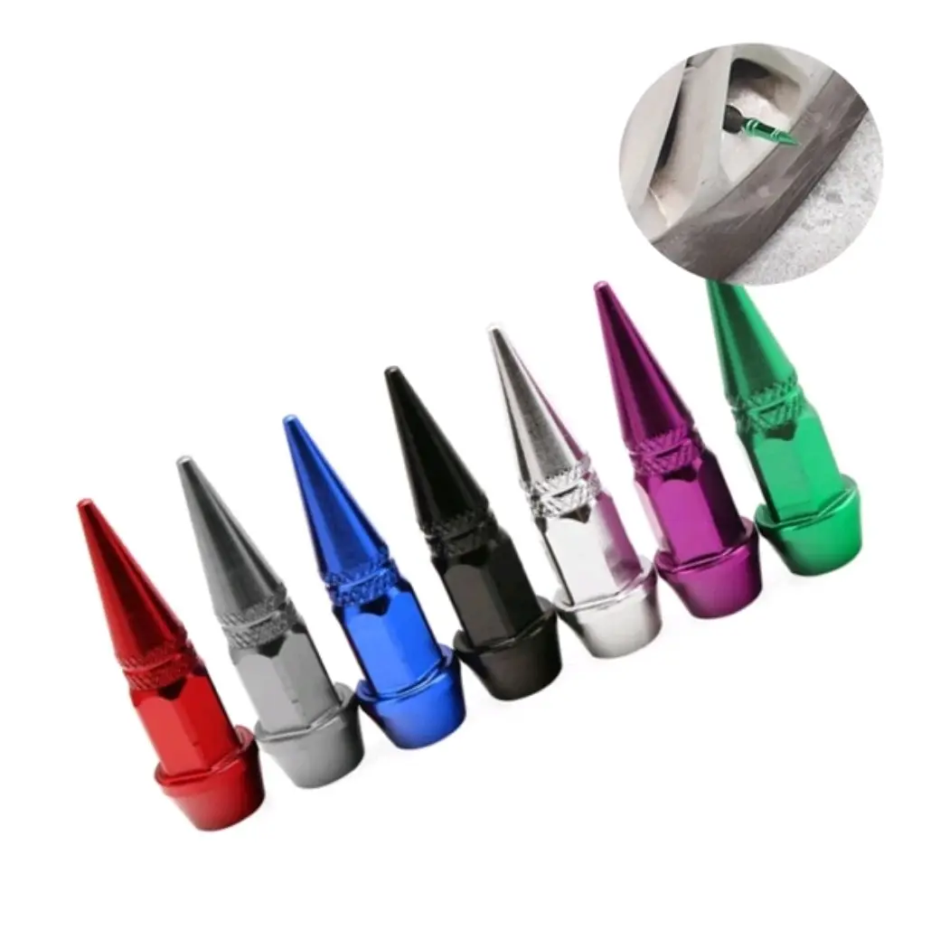 Universal aluminum spike valve stem caps