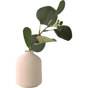 Ceramic Vase - Small Vase, Modern Minimalist Ceramic Vase, Dried Flower Vase, Home Decoration, Flower Arrangement Decorative Shooting Props, (Beige)