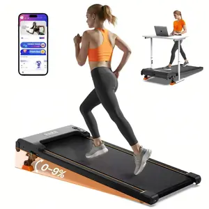 4-in-1 treadmill, 9% incline adjustment, dual-use treadmill for home and office, portable home treadmill, space-saving, suitable for home and office use