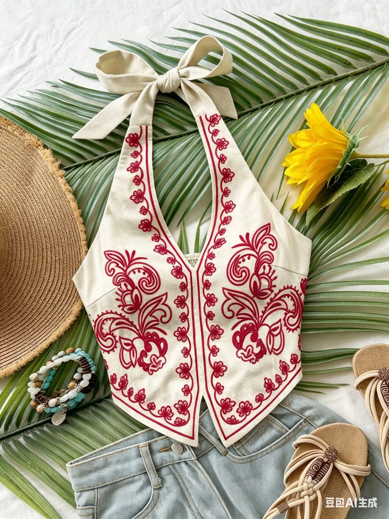 red flower top - TikTok Shop