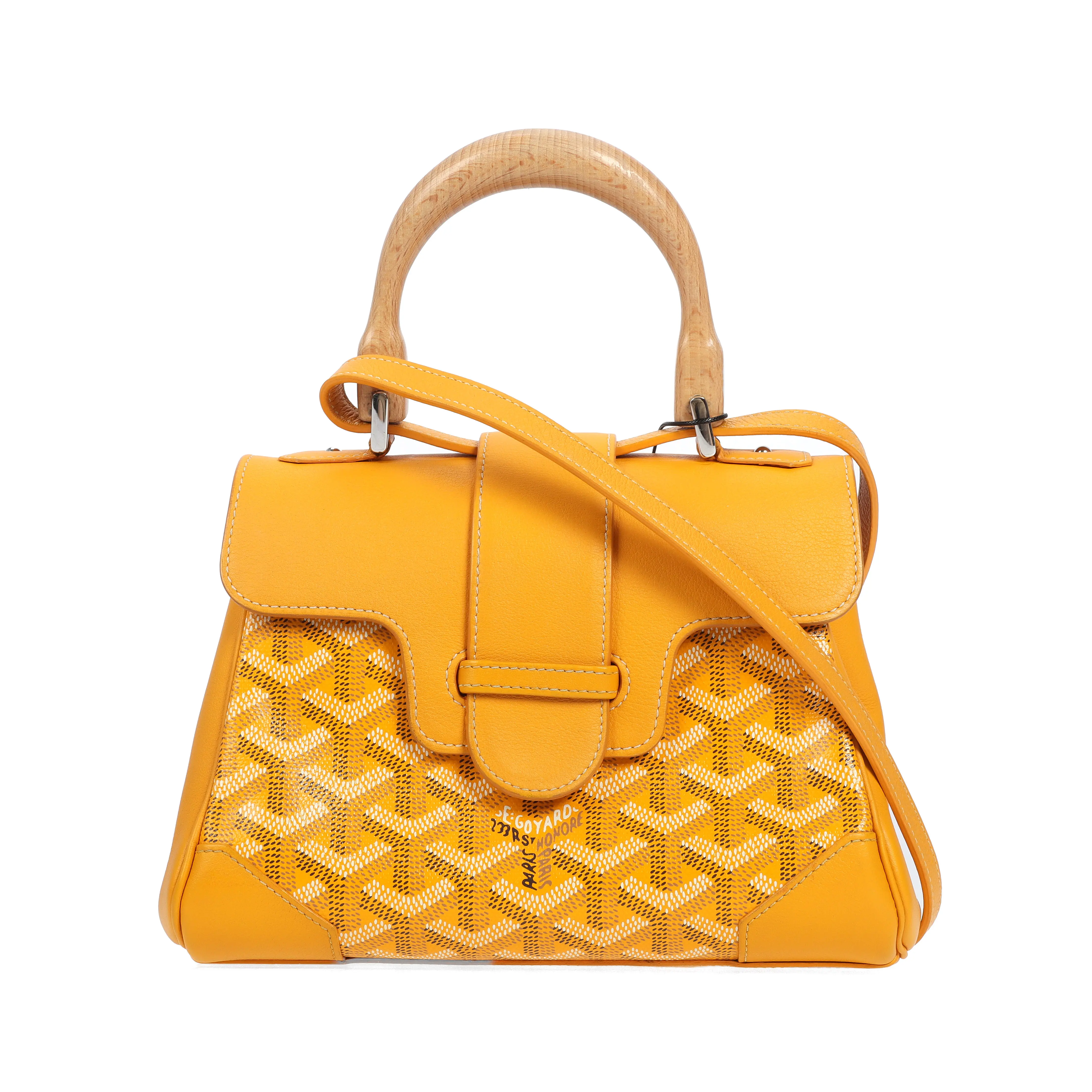 Pre-owned Goyard Coated Canvas Crossbody Bags Saigon Yellow 58483682 hz