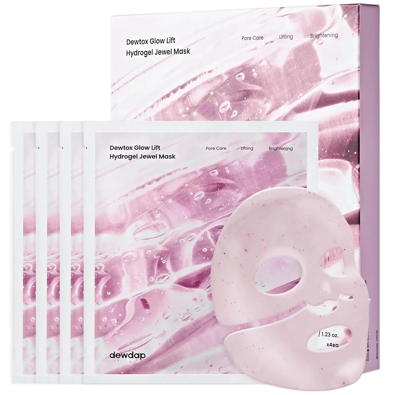 dewdap Dewtox Glow Lift Hydrogel Jewel Mask, 4 Sheets