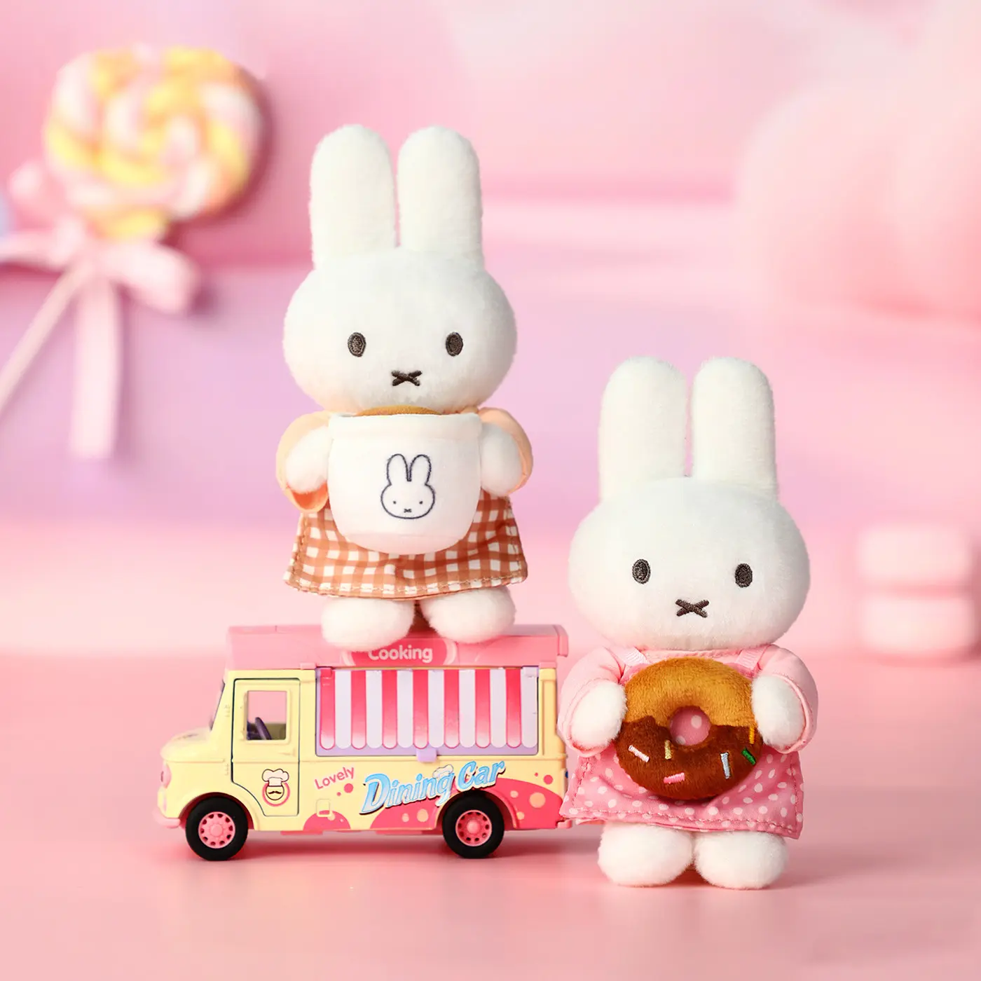 [Back to school]Miffy Baking Series Plush Charm Blind Box, Miffy Travel Series Blind Box, Cute Bakery Themed Look, Soft Plush Texture, Portable for Backpack Decoration. Lovely Trendy Doll And Nice Surprise Gift For Miffy Fans, deals for you days