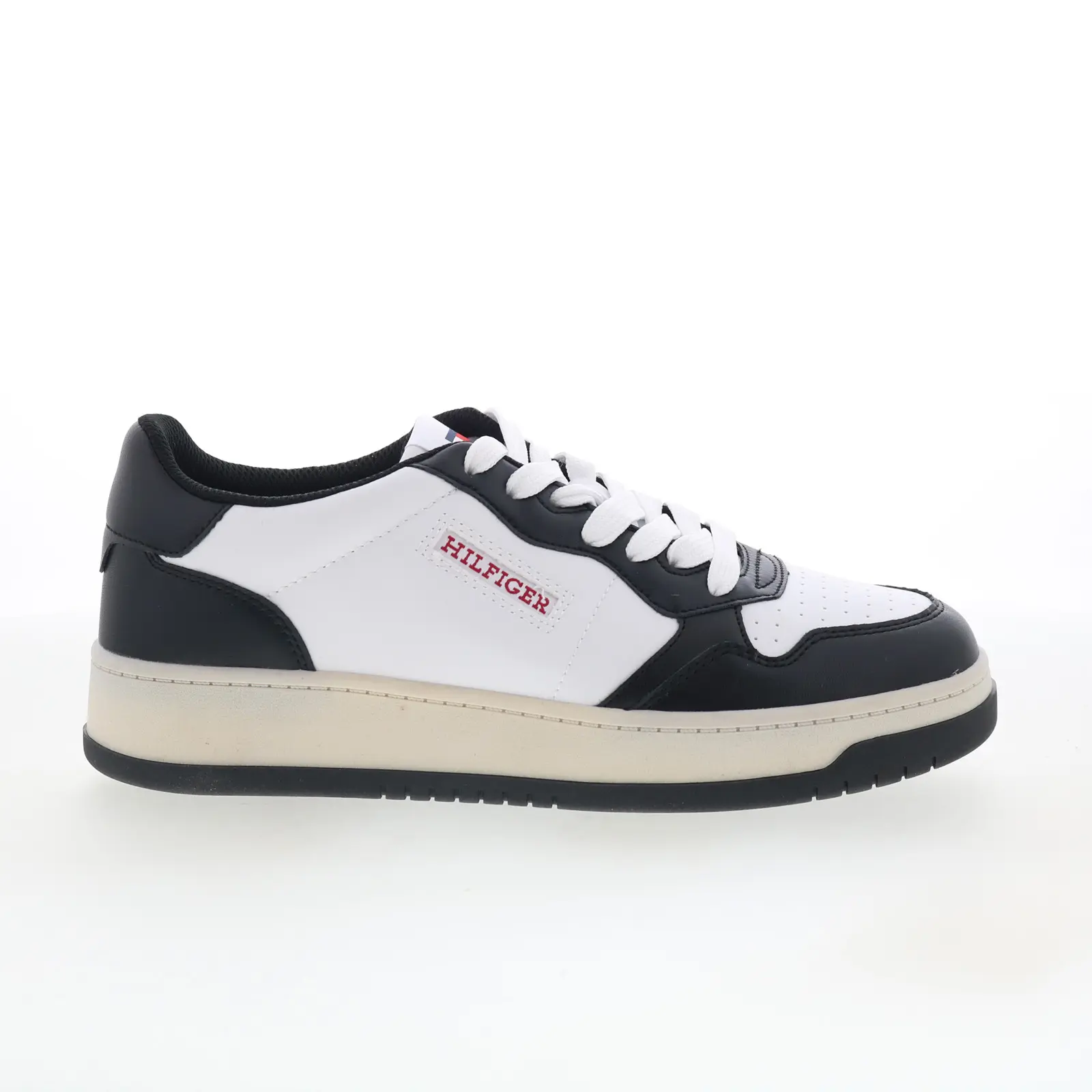 Tommy Hilfiger Dunner DUNNER Womens Black Leather Lifestyle Sneakers Shoes