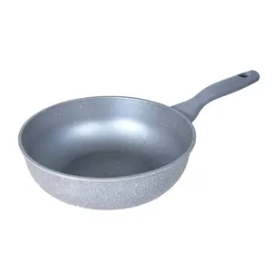 Tayama TMW-30MB 11.8 in. Marble Die-Cast Nonstick Wok Pan