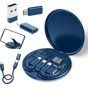 USB-C Adapter Kit for iPhone 15/16, Pixel & Galaxy - OTG Adapters, USB-A to USB-C Cable, Micro-USB to USB-C, SIM Ejector Tool, Mini Phone Stand