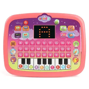English Learning Machine for Kids, Educational Toy with LED Screen, Interactive 8 Modes Including Letters, Words, Music, Requires Aa Batteries