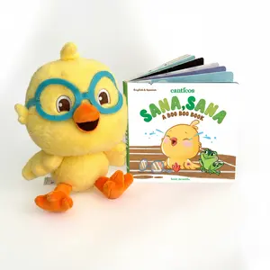 Canticos Sana Sana book plus Nicky Chickie Plushie bundle