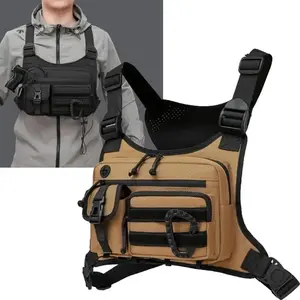 Adjustable Fishing Vest Chest Bag Multifunctional Molle Hiking Rucksack Outdoor Running Cycling Rig Pouch Sport Hunting Backpack