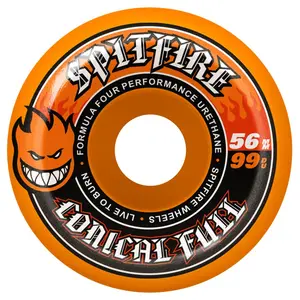SPITFIRE FORMULA FOUR CONICAL FULL ORANGE 56MM 99D (Set of 4)