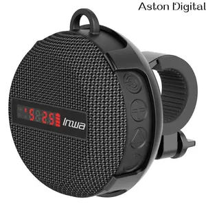 Aston DigitalWaterproof Bike Bluetooth Ser - Smart LED Display, Wireless Cycling Ser with Powerful Bass, TF Card & Hands-Free Calls for Outdoor Sports