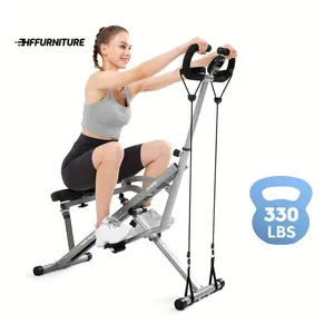 Sports season Flybird Duo Motion Row and Squat Assist Trainer - Multi-Functional Workout Machine with Adjustable Resistance, Easy Setup, Foldable Design, and Durable Iron Construction for Effective Glute and Leg Exercises - Ideal for Home Gym and Fitness
