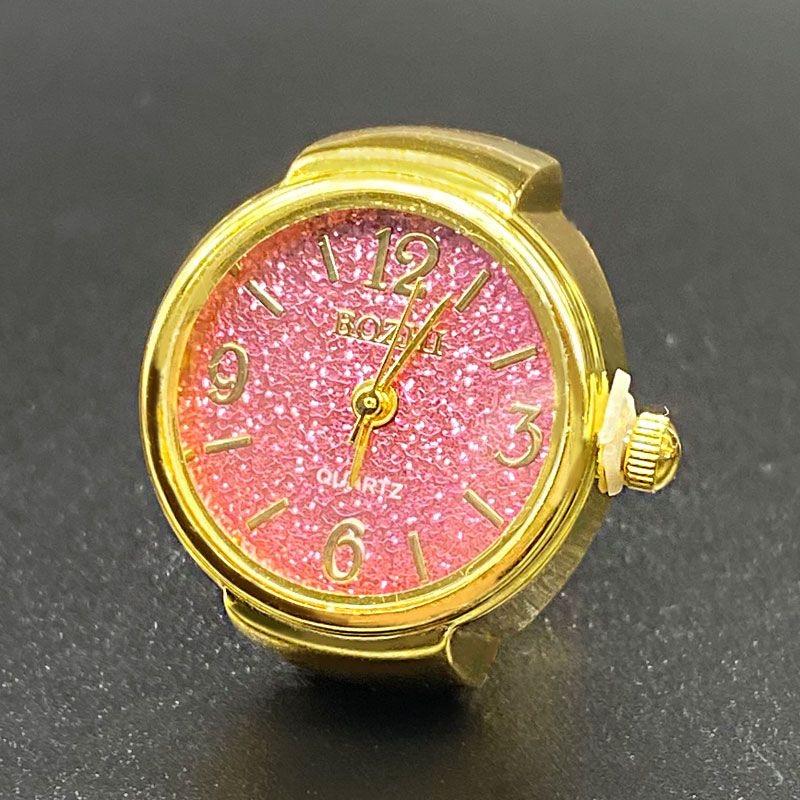 A finger ring watch is a fashionable accessory that can show the time light luxury high-end mini waterproof and creative as a gift adorable birthday fun