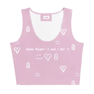 Daddy bought It - Emoji print Tank Crop Top