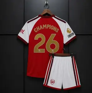 Arsenal Style Premium Football Jersey Set – Breathable Quick Dry Shirt & Shorts, Fan Inspired Final Commemorative Sportswear for Men and Women