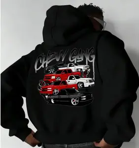 Chevy Gang Graphic Hoodie Chevy Men's Cotton Hooded Sweatshirt Old School Chevy Hoodie Gift for Him Truck Hoodie Classic Chevy Truck Casual Menswear Fabric Top