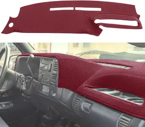 Dash Cover Mat Fit for 1995-1996 Chevy Chevrolet Silverado C1500 C2500 C3500 K1500 K2500 K3500 Tahoe Suburban, Sierra Yukon Suburban Pickup ,Dashboard Cover Pad Carpet (95-96 Maroon) J131