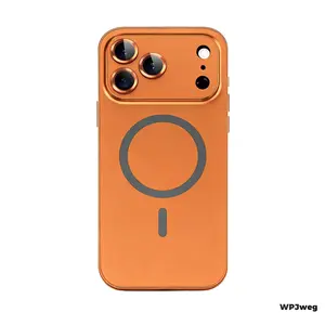 Alloy Aluminum Metal Frame with MagSafe Magnetic PC Backboard (Not a full metal case), for iPhone 17 Pro Max 17 Air 17Pro 16 15 14 13 12 Pro Max Ultra Thin Phone Cover with Full Coverage Lens Protector Support Wireless Charging Durable Shockproof Casing