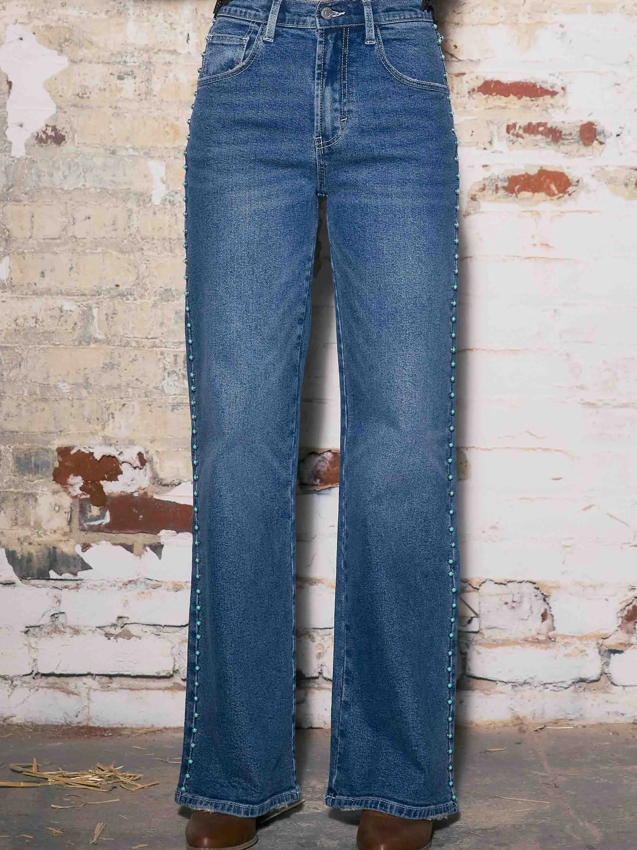 [XPT771] Turkish Gemstone Wide Leg Jeans