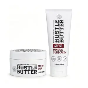 Complete Tattoo Care Set – Hustle Butter Healing Balm & Water Resistant SPF50 Sunscreen
