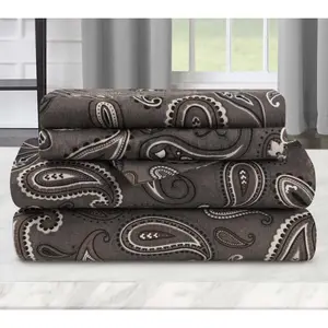 Superior Cotton Flannel Deep Pocket Paisley She et Set, King