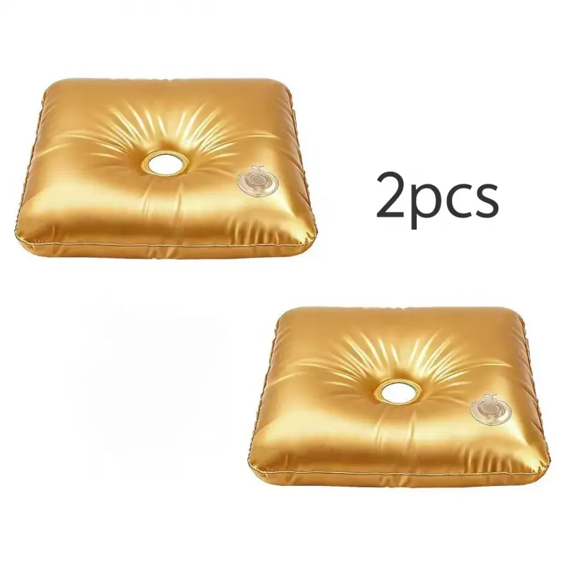 2Pcs Upgraded Golden Square Water Base, Reinforced Edge & Wide Filling Port, Reusable Weighted Base for Balloon Arch Wedding Birthday Party Decor