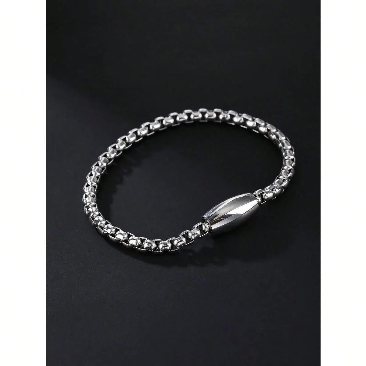 Men's Exquisite Trendy Stainless Steel Bracelet - Durable Silver-Tone Non-Fading Finish for Daily Wear and Gifting, Exquisite Trendy Bracelet, Trendy Jewelry