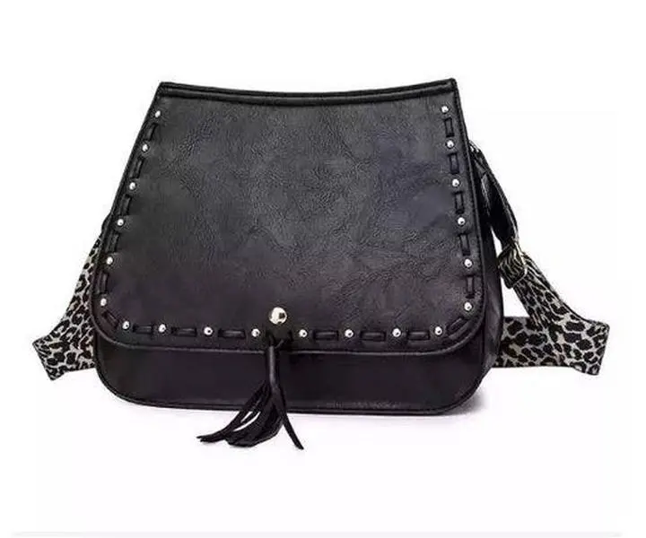 Leopard Guitar Strap Crossbody Saddle Bag